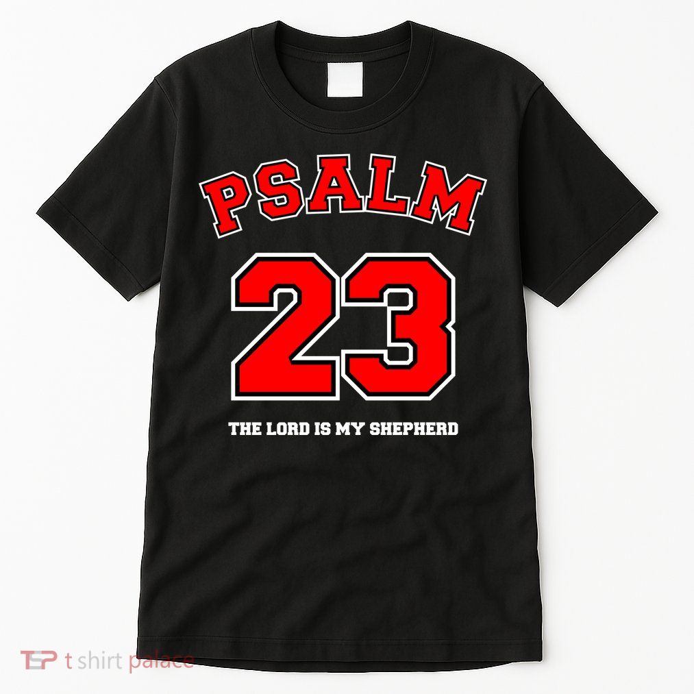 Psalm 23 The Lord Is My Shepherd Bible Verse Christian Jersey Tall T-Shirt