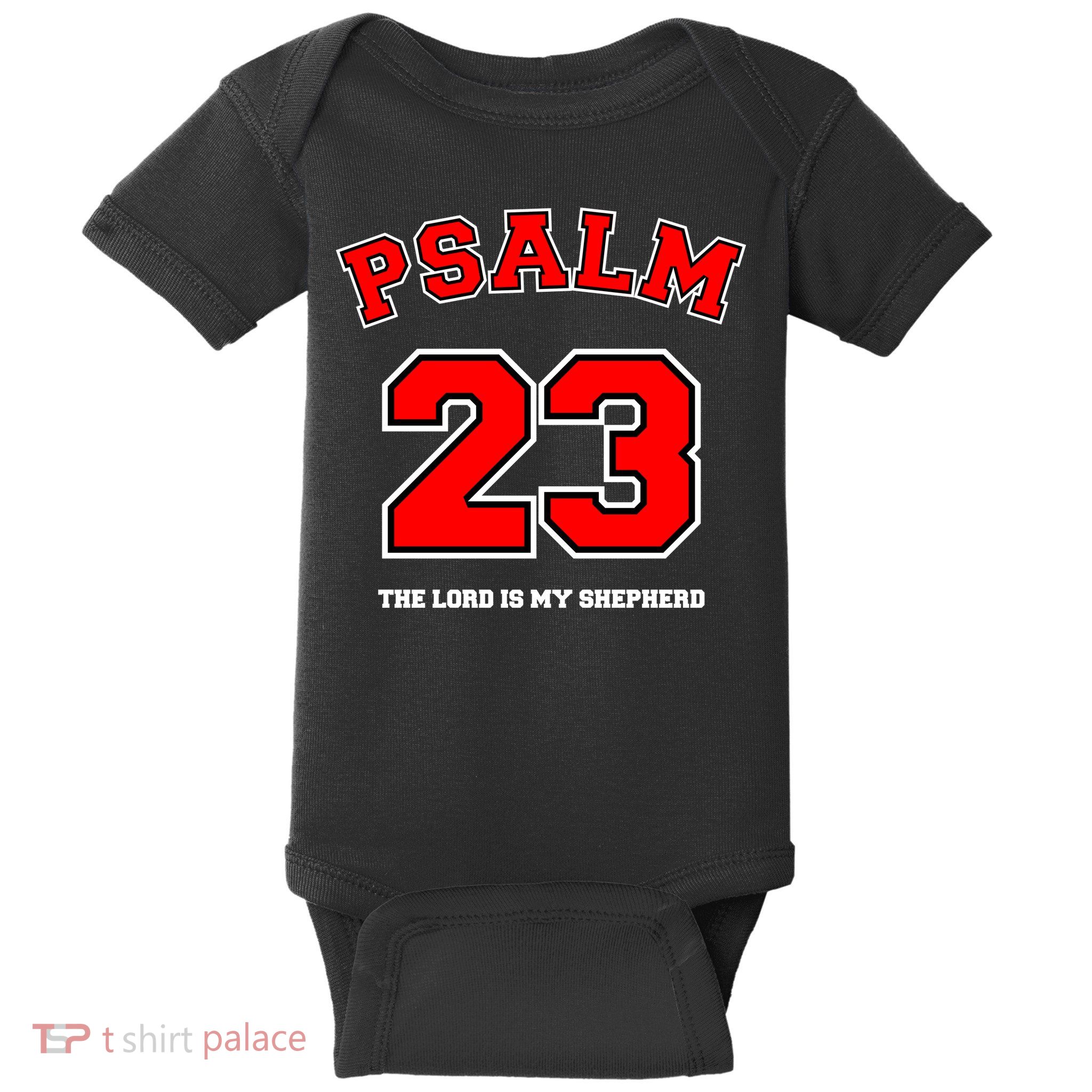 Psalm 23 The Lord Is My Shepherd Bible Verse Christian Jersey Baby Bodysuit