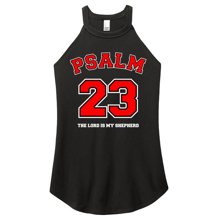 Psalm 23 The Lord Is My Shepherd Bible Verse Christian Jersey Women's Perfect Tri Rocker Tank