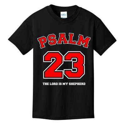 Psalm 23 The Lord Is My Shepherd Bible Verse Christian Jersey Kids T-Shirt