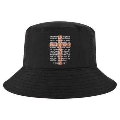Psalm 23 The Book Of Psalms 2314 The Lord Is My Shepherd Cool Comfort Performance Bucket Hat