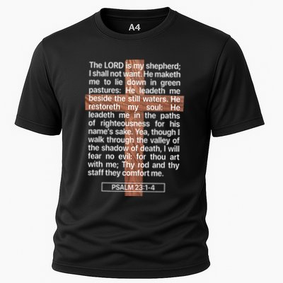 Psalm 23 The Book Of Psalms 2314 The Lord Is My Shepherd Performance Shirt