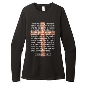 Psalm 23 The Book Of Psalms 2314 The Lord Is My Shepherd Womens CVC Long Sleeve Shirt