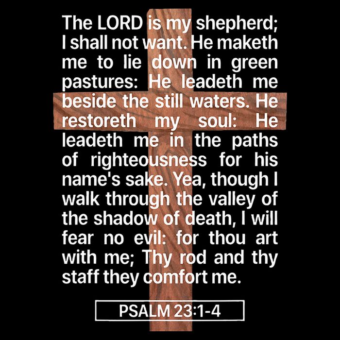 Psalm 23 The Book Of Psalms 2314 The Lord Is My Shepherd Flat Bill Trucker Hat