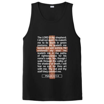 Psalm 23 The Book Of Psalms 2314 The Lord Is My Shepherd PosiCharge Competitor Tank