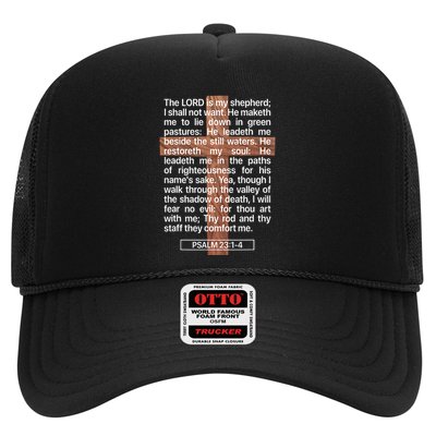 Psalm 23 The Book Of Psalms 2314 The Lord Is My Shepherd Trucker Hat
