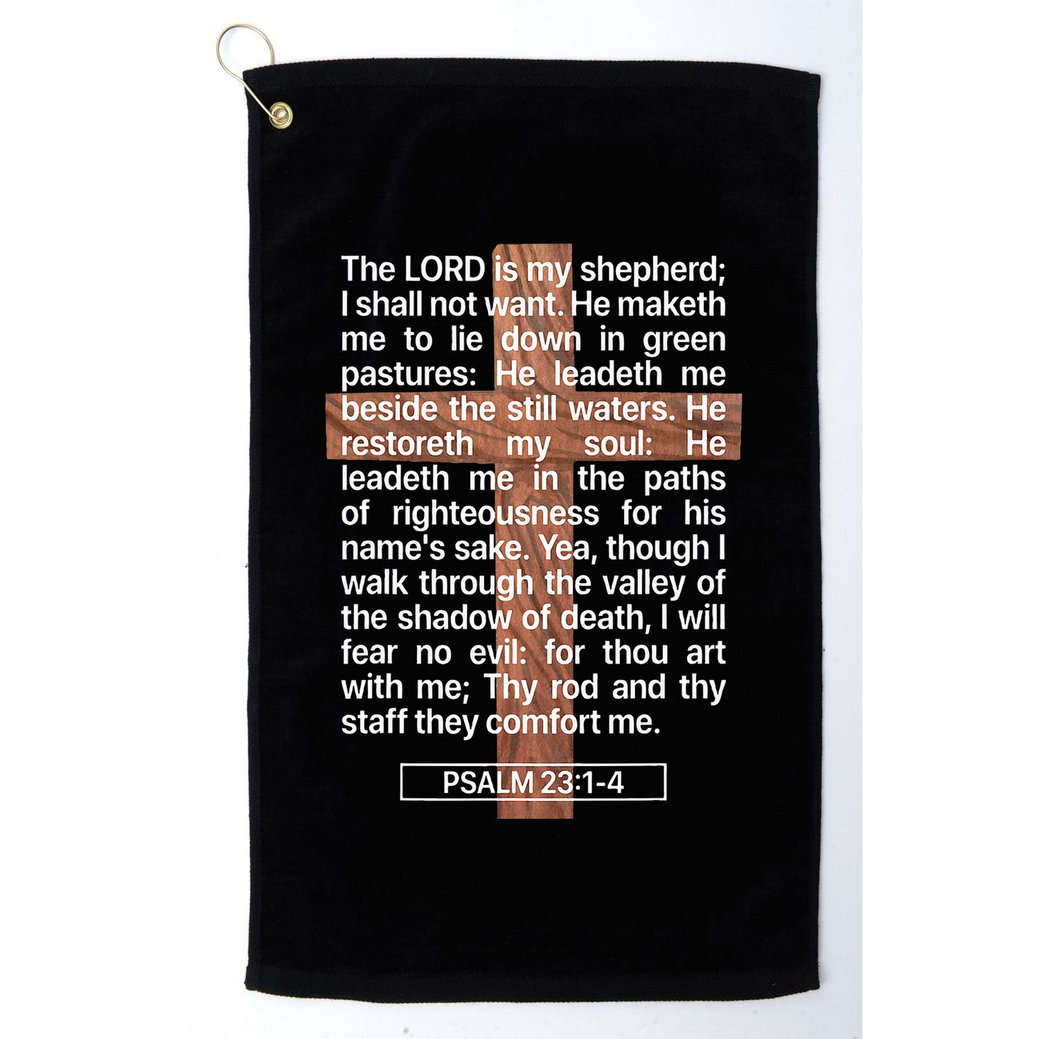 Psalm 23 The Book Of Psalms 2314 The Lord Is My Shepherd Golf Towel