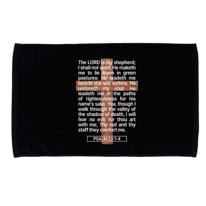 Psalm 23 The Book Of Psalms 2314 The Lord Is My Shepherd Microfiber Hand Towel