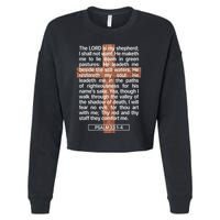 Psalm 23 The Book Of Psalms 2314 The Lord Is My Shepherd Cropped Pullover Crew