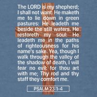 Psalm 23 The Book Of Psalms 2314 The Lord Is My Shepherd Garment-Dyed Sweatshirt
