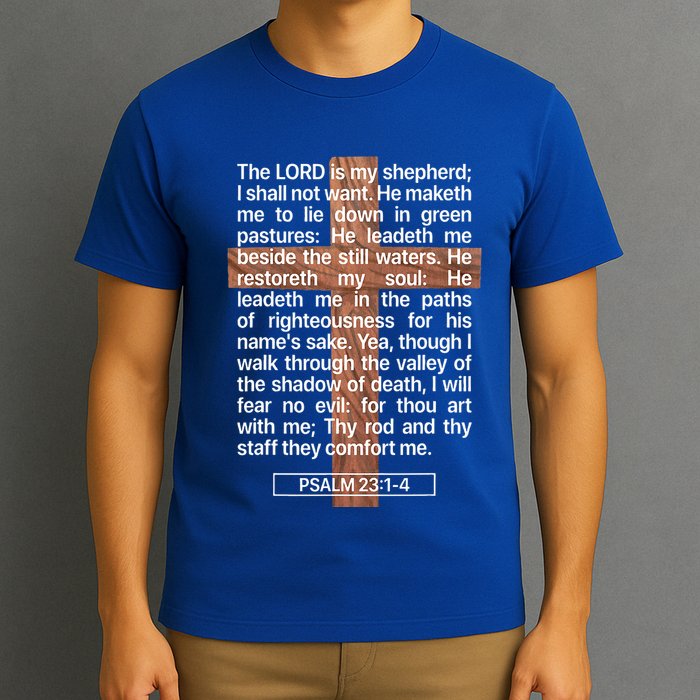 Psalm 23 The Book Of Psalms 2314 The Lord Is My Shepherd T-Shirt