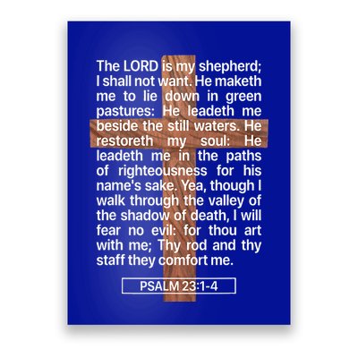 Psalm 23 The Book Of Psalms 2314 The Lord Is My Shepherd Poster