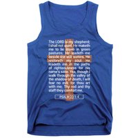 Psalm 23 The Book Of Psalms 2314 The Lord Is My Shepherd Tank Top