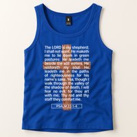 Psalm 23 The Book Of Psalms 2314 The Lord Is My Shepherd Tank Top