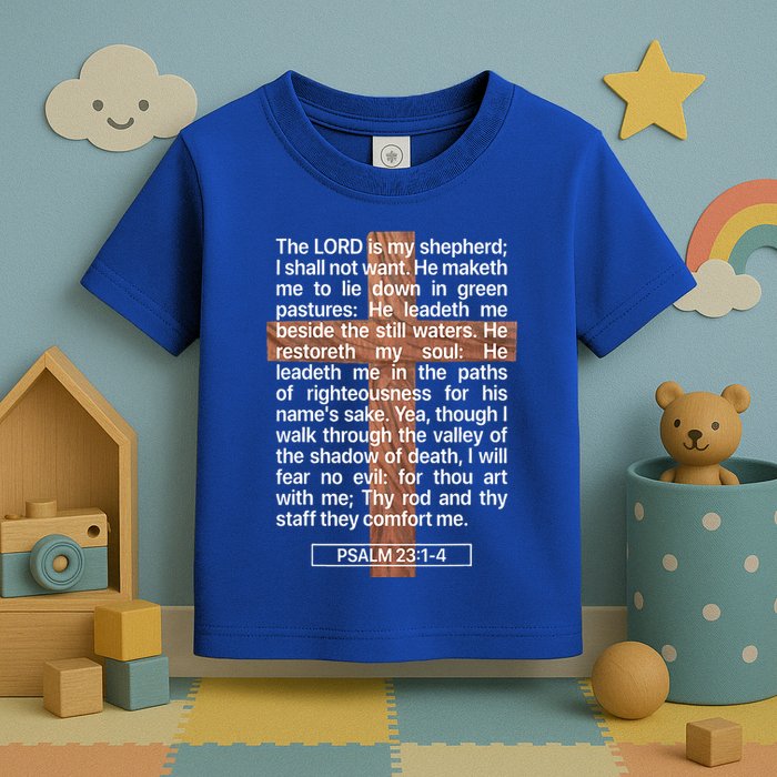 Psalm 23 The Book Of Psalms 2314 The Lord Is My Shepherd Toddler T-Shirt