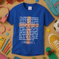 Psalm 23 The Book Of Psalms 2314 The Lord Is My Shepherd Kids T-Shirt