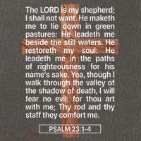 Psalm 23 The Book Of Psalms 2314 The Lord Is My Shepherd Cotton Canvas Backpack