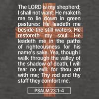 Psalm 23 The Book Of Psalms 2314 The Lord Is My Shepherd Vector Backpack