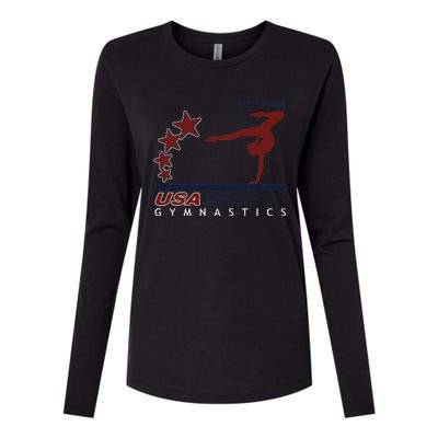 Paris 2024 T.E.A.M U.S.A Gymnastics Support Womens Cotton Relaxed Long Sleeve T-Shirt