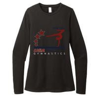 Paris 2024 T.E.A.M U.S.A Gymnastics Support Womens CVC Long Sleeve Shirt