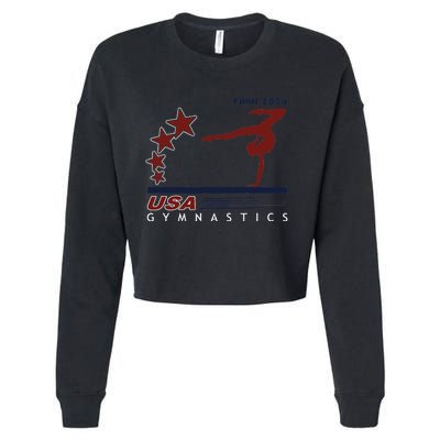 Paris 2024 T.E.A.M U.S.A Gymnastics Support Cropped Pullover Crew