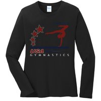 Paris 2024 T.E.A.M U.S.A Gymnastics Support Ladies Long Sleeve Shirt