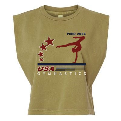 Paris 2024 T.E.A.M U.S.A Gymnastics Support Garment-Dyed Women's Muscle Tee