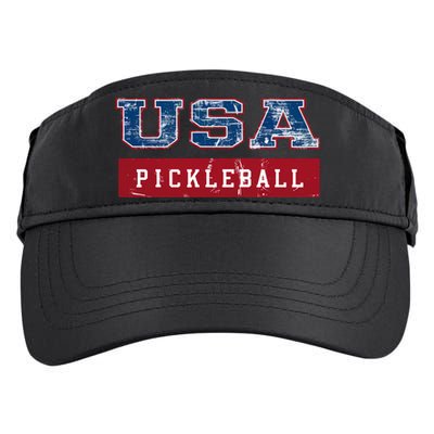 Pickleball 2024 Us Flag Patriotic American Sports Fan Usa Funny Gift Adult Drive Performance Visor