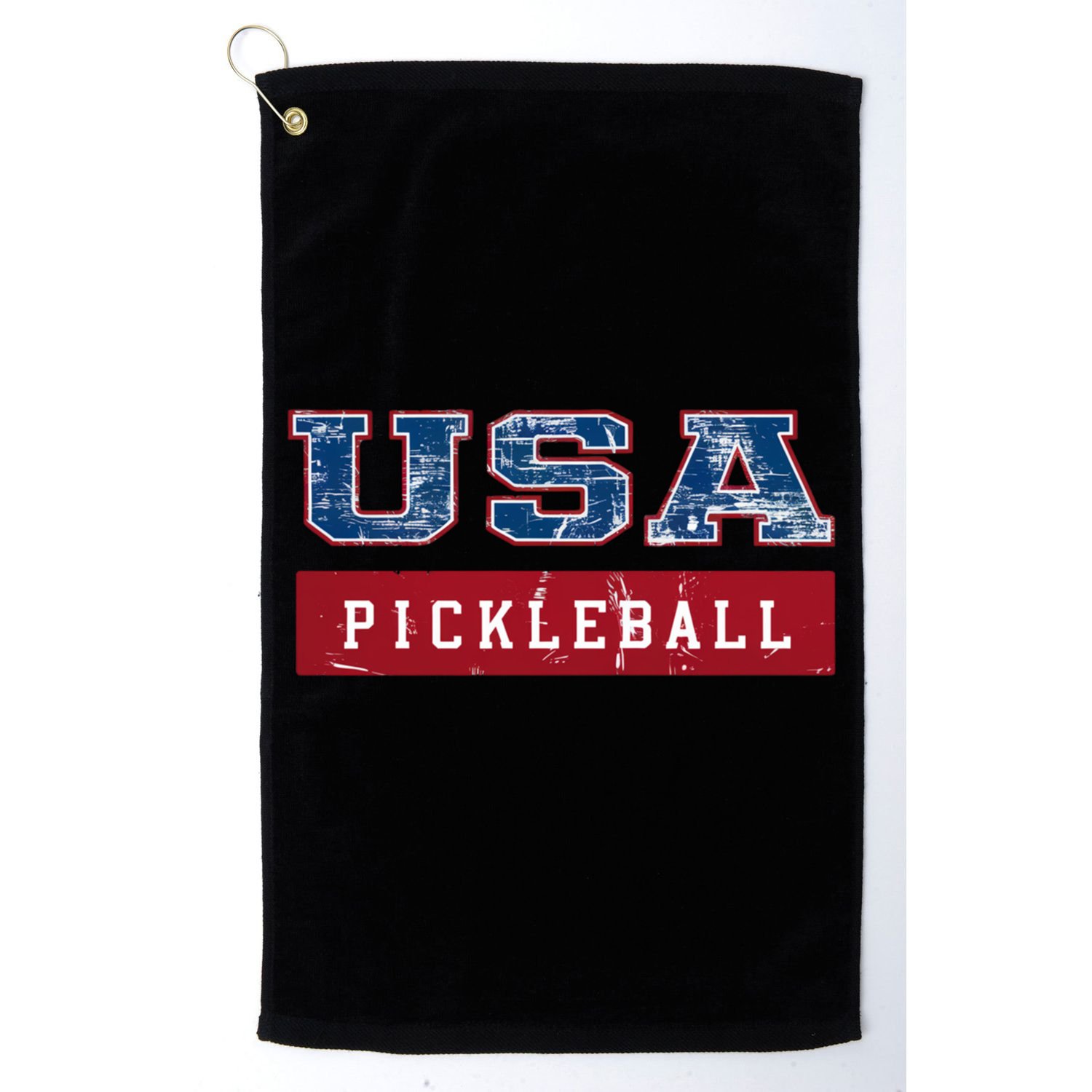 Pickleball 2024 Us Flag Patriotic American Sports Fan Usa Funny Gift Golf Towel