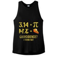 Pi 3 14 = Pie Coincidence I Think Not Math Pun Ladies PosiCharge Tri-Blend Wicking Tank