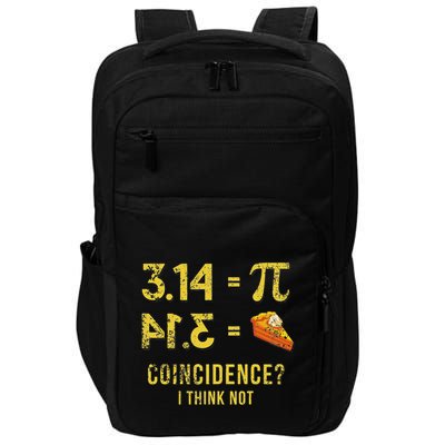 Pi 3 14 = Pie Coincidence I Think Not Math Pun Impact Tech Backpack