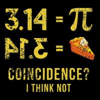 Pi 3 14 = Pie Coincidence I Think Not Math Pun 7-Panel Snapback Hat
