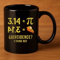 Pi 3 14 = Pie Coincidence I Think Not Math Pun 11oz C Handle Ceramic Mug