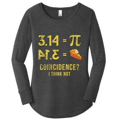 Pi 3 14 = Pie Coincidence I Think Not Math Pun Women's Perfect Tri Tunic Long Sleeve Shirt