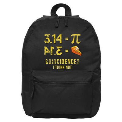 Pi 3 14 = Pie Coincidence I Think Not Math Pun 16 in Basic Backpack