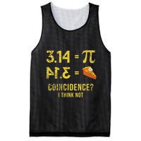 Pi 3 14 = Pie Coincidence I Think Not Math Pun Mesh Reversible Basketball Jersey Tank