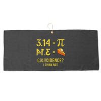 Pi 3 14 = Pie Coincidence I Think Not Math Pun Large Microfiber Waffle Golf Towel