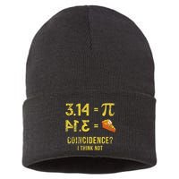 Pi 3 14 = Pie Coincidence I Think Not Math Pun Sustainable Knit Beanie