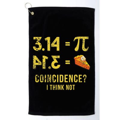 Pi 3 14 = Pie Coincidence I Think Not Math Pun Golf Towel
