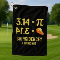 Pi 3 14 = Pie Coincidence I Think Not Math Pun Golf Towel