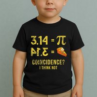 Pi 3 14 = Pie Coincidence I Think Not Math Pun Toddler T-Shirt