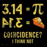 Pi 3 14 = Pie Coincidence I Think Not Math Pun Women's Knotted Racerback Tank