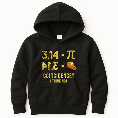 Pi 3 14 = Pie Coincidence I Think Not Math Pun Kids Hoodie