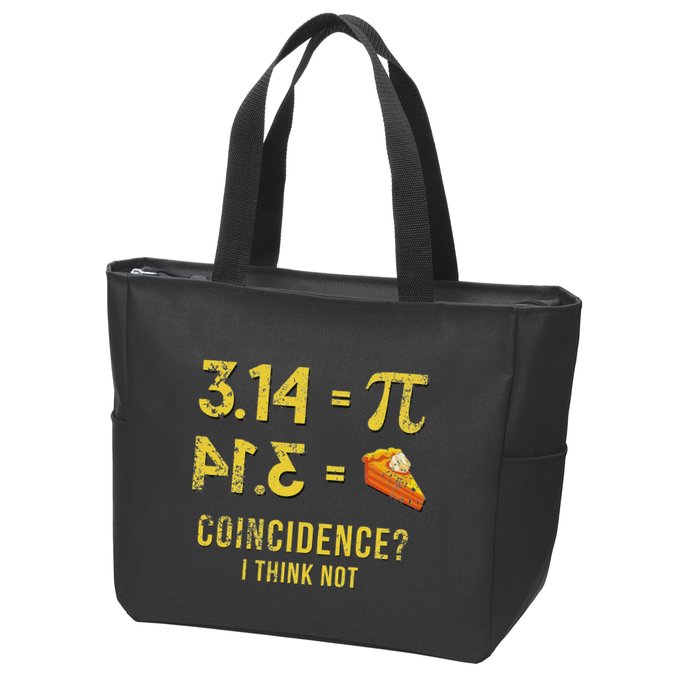 Pi 3 14 = Pie Coincidence I Think Not Math Pun Zip Tote Bag