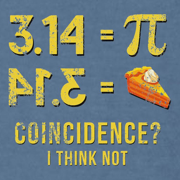 Pi 3 14 = Pie Coincidence I Think Not Math Pun Garment-Dyed Sweatshirt