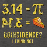 Pi 3 14 = Pie Coincidence I Think Not Math Pun Vector Backpack
