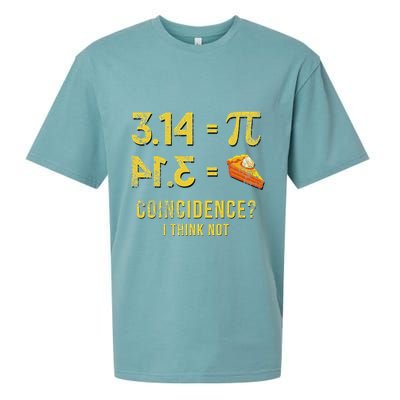Pi 3 14 = Pie Coincidence I Think Not Math Pun Sueded Cloud Jersey T-Shirt