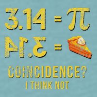 Pi 3 14 = Pie Coincidence I Think Not Math Pun Sueded Cloud Jersey T-Shirt