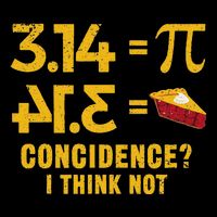 Pi 3 14 = Pie Coincidence I Think Not Math Pun 7-Panel Snapback Hat