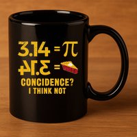 Pi 3 14 = Pie Coincidence I Think Not Math Pun 11oz C Handle Ceramic Mug